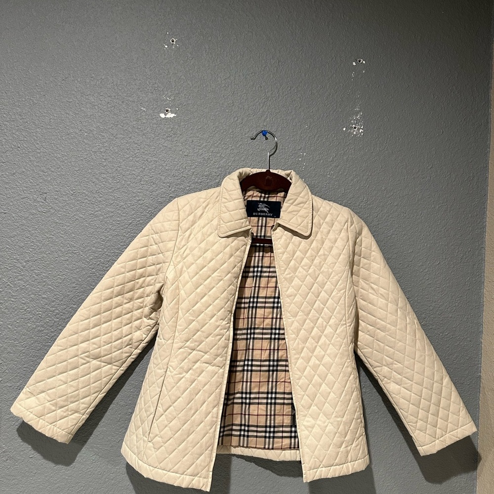 Burberry Beige Check Lining Jacket